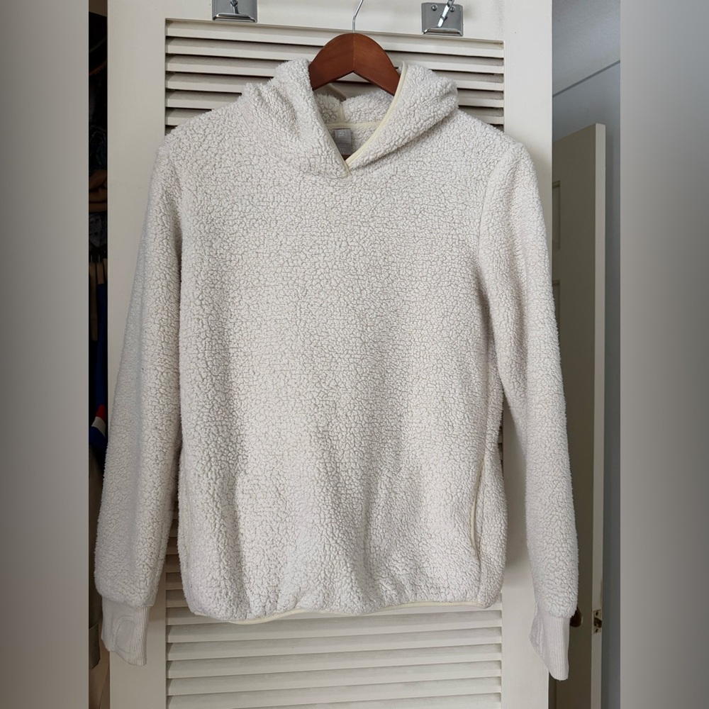 Athleta Girl Fleece Hoodie XXL-Off White